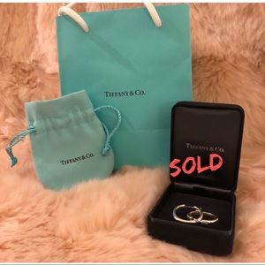 BOXED, AUTHENTIC Tiffany Cushion Hoop Earrings